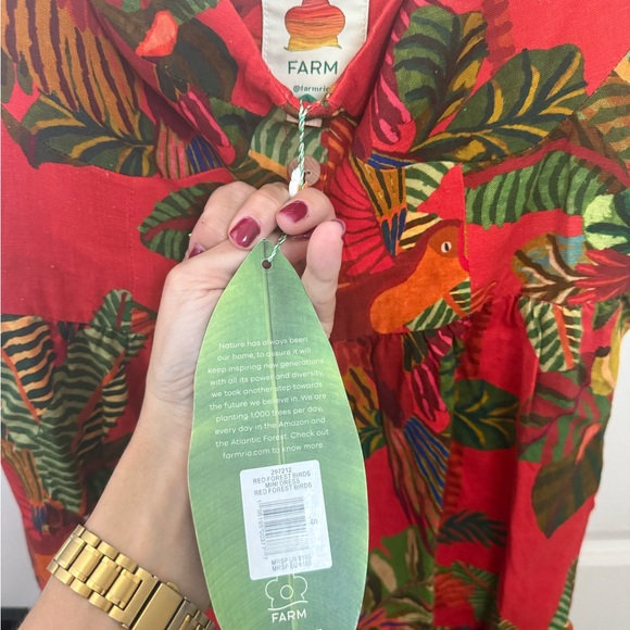 FARM Rio Red Tropical Mini Dress - Picture 2 of 5